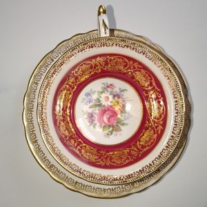 Beautiful Deep Red Tea Cup & Suacer